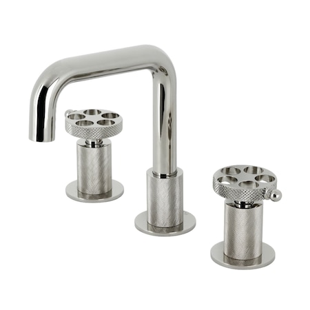 Kingston Brass Widespread Bathroom Faucet with Push PopUp, Polished Nickel KS1416RKX